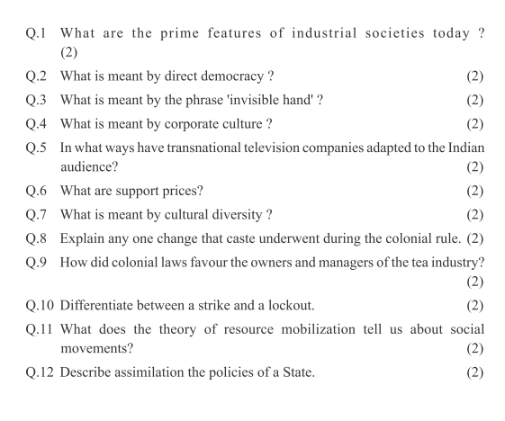 CBSE Class 12 Sociology Sample Paper 2014 (3)