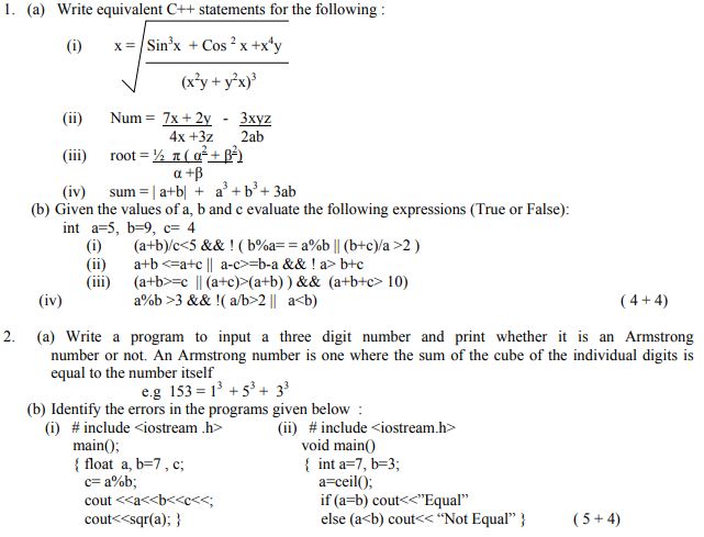 CBSE_Class_11_Computer_ Sample_Paper_Science_11