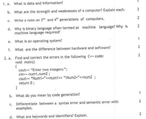 CBSE_Class_11_Computer_ Sample_Paper_Science_7