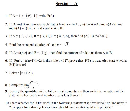 Class_11_Mathematics_Sample_Paper _13