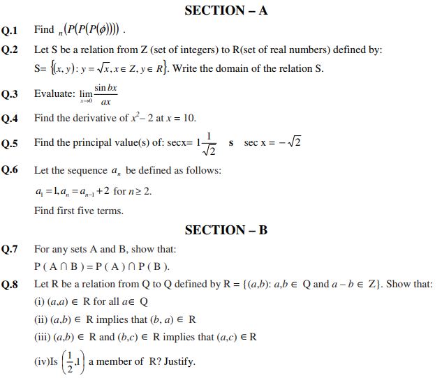 Class_11_Mathematics_Sample_Paper _2