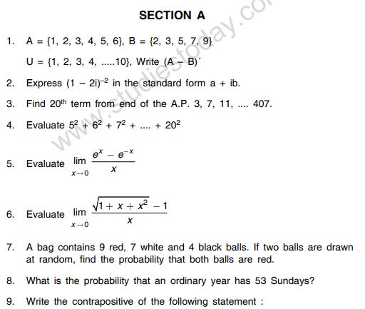 Class_11_Mathematics_Sample_Paper _29