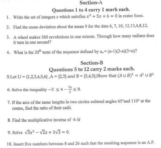 Class_11_Mathematics_Sample_Paper _5