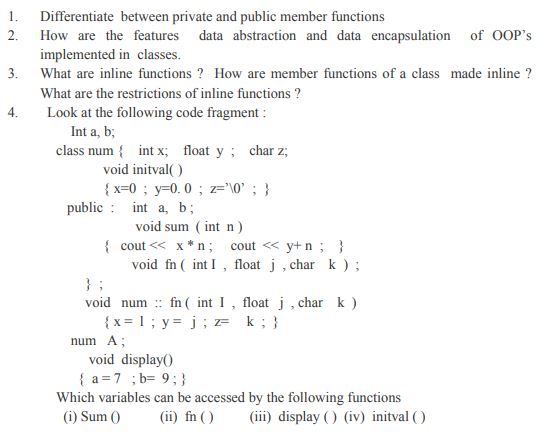 CBSE Class 12 Computer Science Revision Worksheet Set D