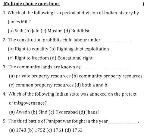 Class_8_Social_Science_Quetion_Paper_2