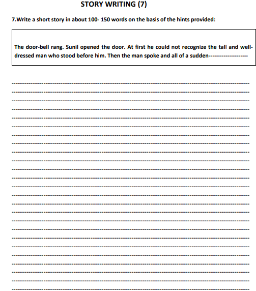 Story Writing In English For Class 10 Amazing Stories