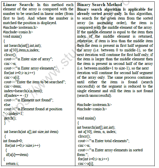 Class 12 Arrays Stacks Queues And Linked List Revision Notes