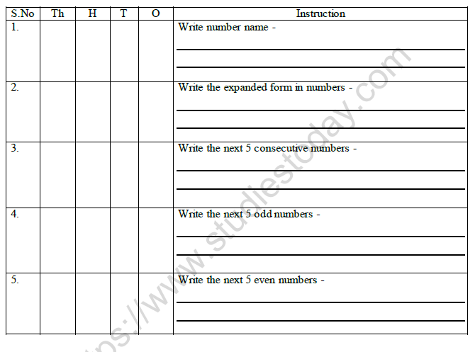 Class 3 Mathematics Printable Worksheet Set F