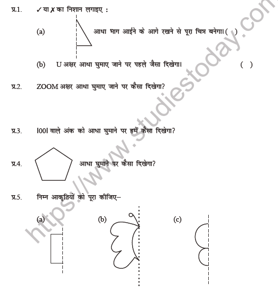 Class 5 Maths (Hindi) Kya Yeh Ek jaisa Dikhta Hai Worksheet