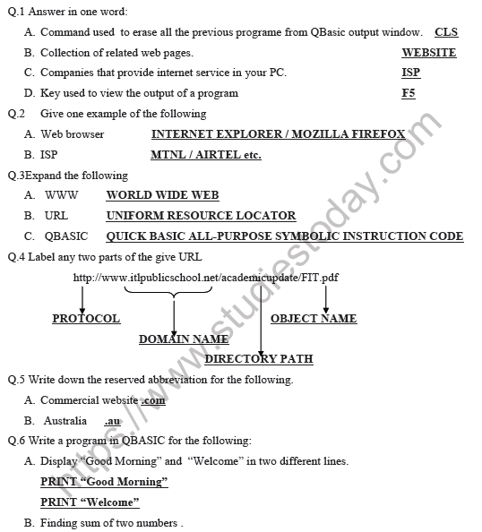 Class-6-Computer-Science-World-Wide-Web-Worksheet-Set-A1