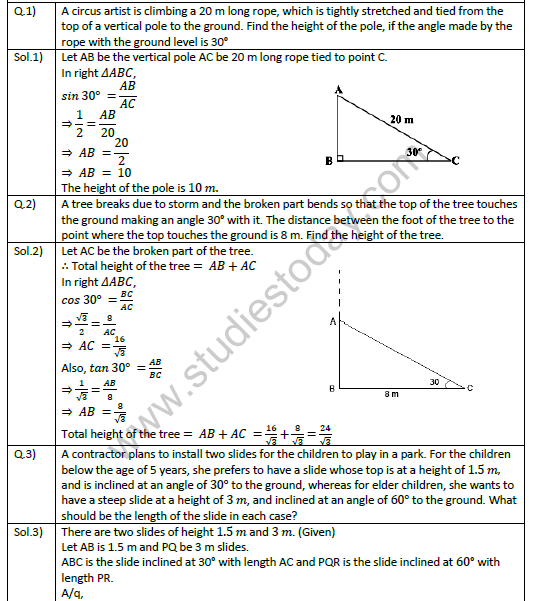 NCERT-Solutions-Class-10-Mathematics-Chapter-9-Some-Application-of-Trigonometry