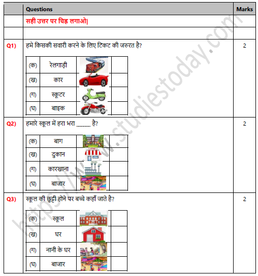 CBSE Class 1 Hindi Patte hee Patte Worksheet Set C