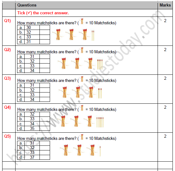 CBSE Class 1 Maths Number from Twenty-one to fifty Worksheet Set B