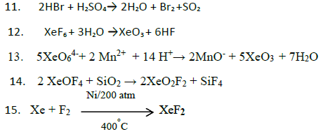 CBSE Class 12 Chemistry P block 2 elements IImportant Reaction2