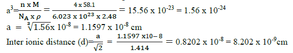 CBSE Class 12 Chemistry Solid State Important Questions and Answers Equation2