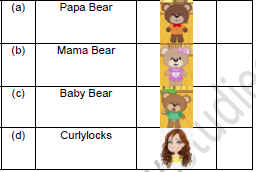 CBSE Class 2 English Curlylocks and The Three Bears Worksheet Set A-5