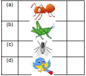 CBSE Class 2 English The Grasshopper and The Ant Worksheet Set D4