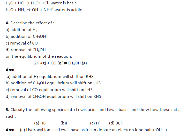 Class 11 Chemistry Equilibrium Exam Questions-9