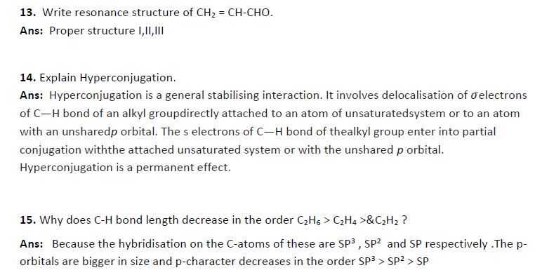 Class 11 Chemistry Organic Chemistry Some Basic Principles and Techniques Exam Questions-2