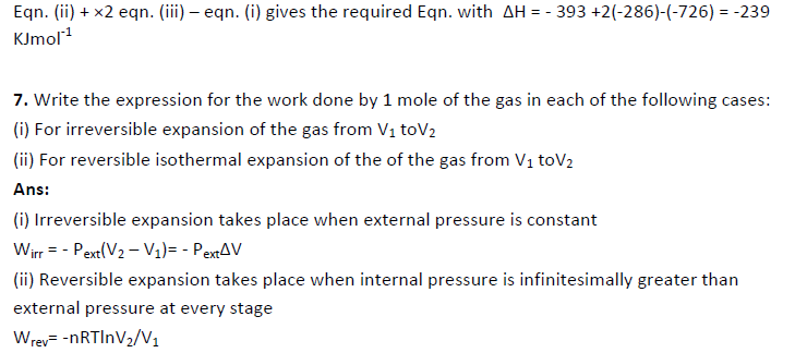 Class 11 Chemistry Thermodynamics Exam Questions-5