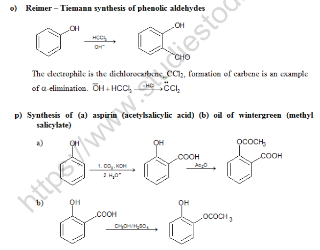 NEET Chemistry Alcohols Phenols and Ethers Revision Notes Reaction-14