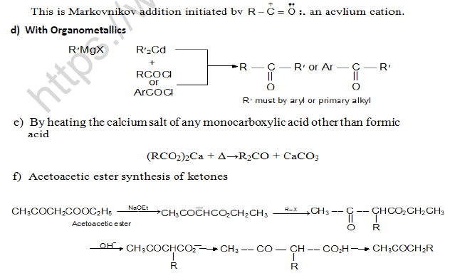 NEET Chemistry Aldehydes Ketones and Carboxylic Acid Revision Notes Reaction-1