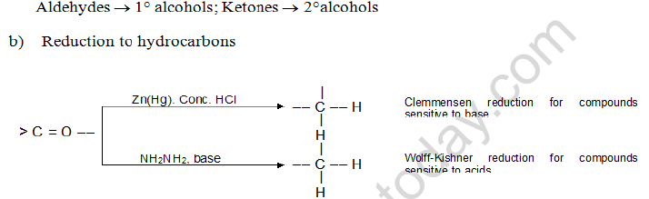 NEET Chemistry Aldehydes Ketones and Carboxylic Acid Revision Notes Reaction-20