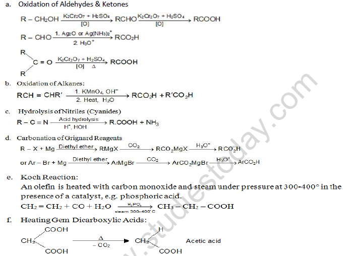 NEET Chemistry Aldehydes Ketones and Carboxylic Acid Revision Notes Reaction-21