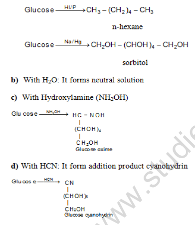 NEET Chemistry Biomolecules Revision Notes Reaction
