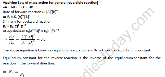 NEET Chemistry Chemical Equilibrium Revision Notes Reaction6