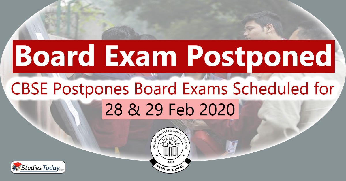 Class 10 board exams 2020 postponed