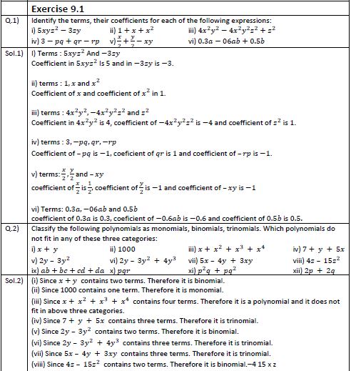 Ncert Solutions Class 8 Mathematics Algebraic Expressions And Identities