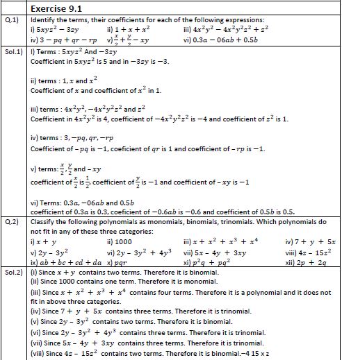 Ncert Solutions Class 8 Mathematics Algebraic Expressions And Identities