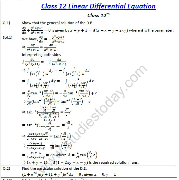 cbse-class-12-mathematics-linear-differential-equations-5-practice-worksheet-for-differentials