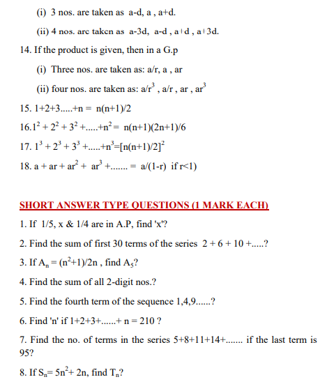 Class_11_Maths_Sequence_and_Series_Formulaes_and_Questions